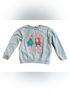 SpongeBob Squarepants Light Blue sweatshirt Sweater Weather Patrick Large